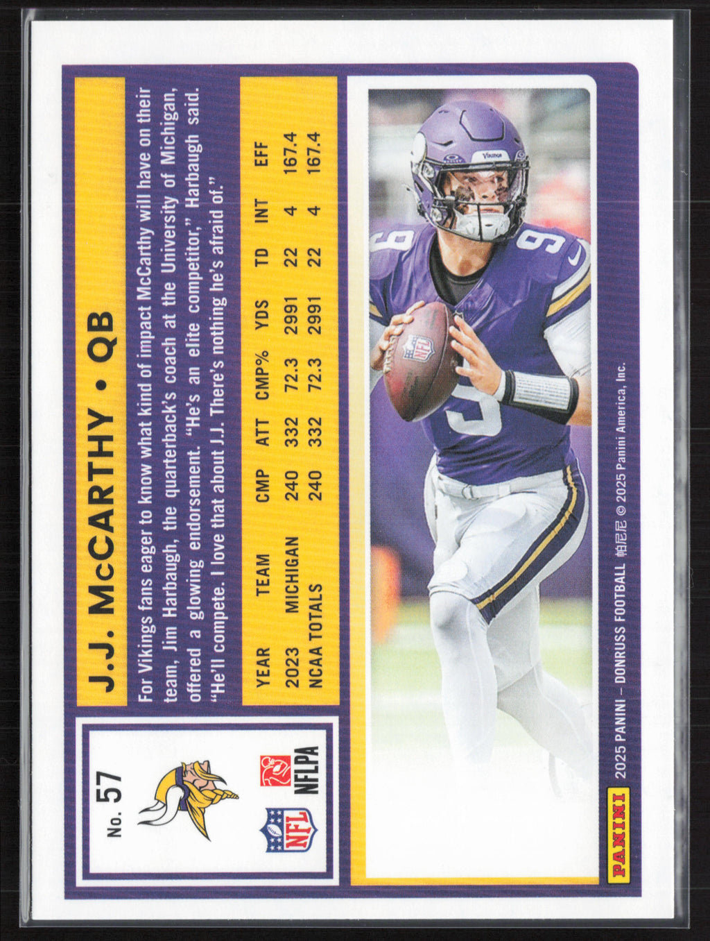 2025 Donruss #57 J.J. McCarthy