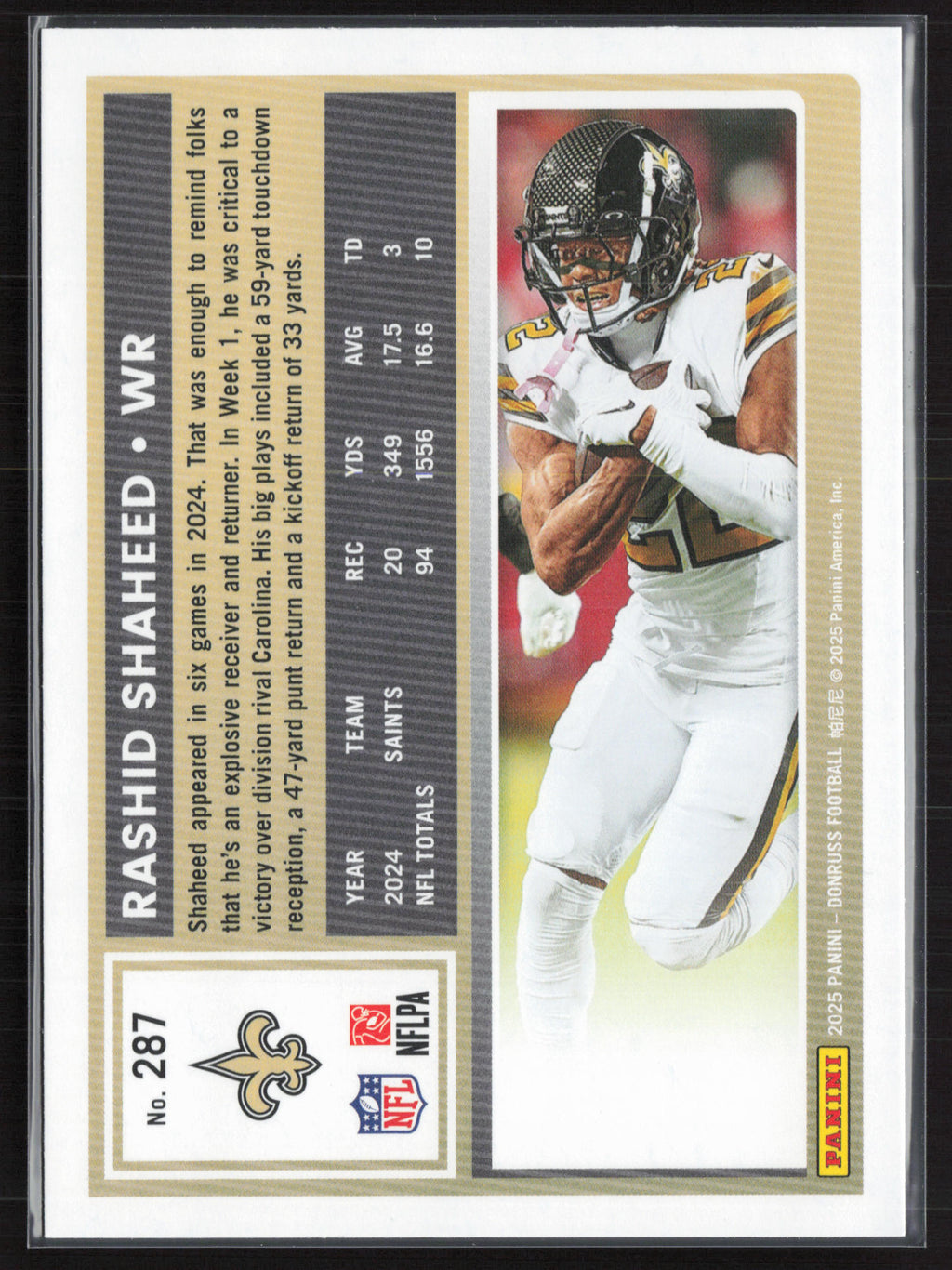 2025 Donruss #287 Rashid Shaheed