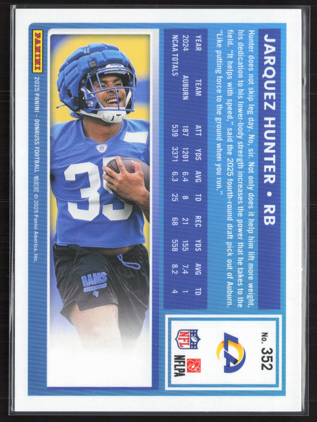 2025 Donruss #352 Jarquez Hunter