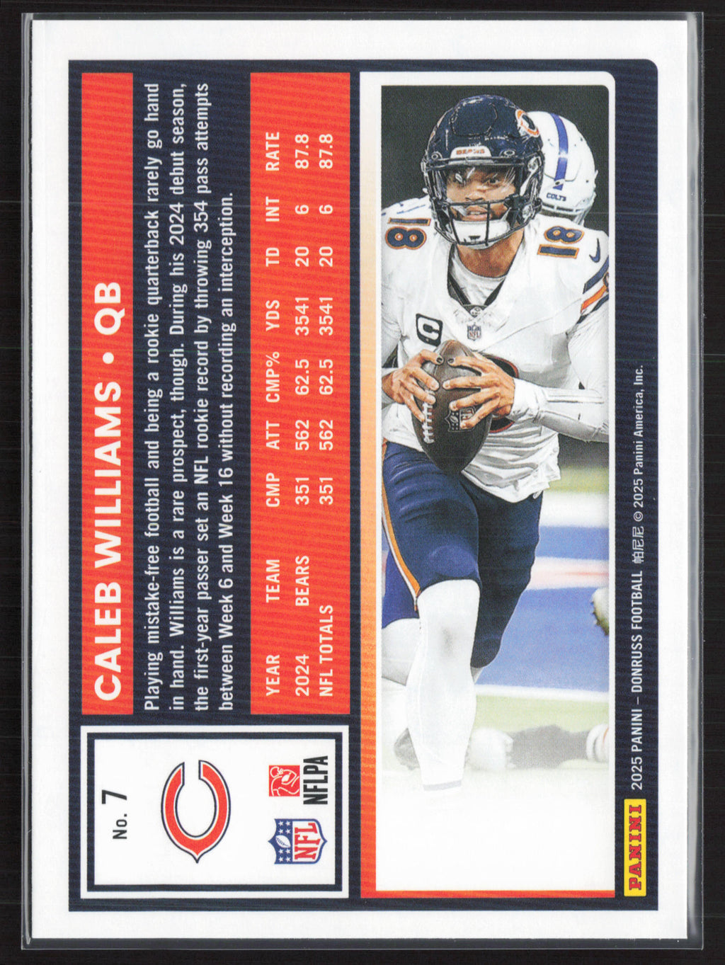 2025 Donruss #7 Caleb Williams