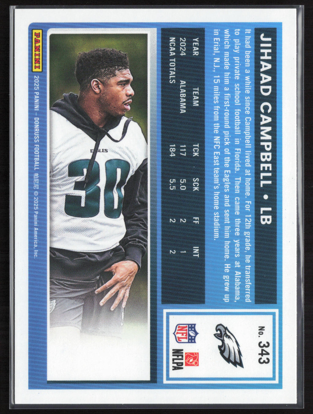 2025 Donruss #343 Jihaad Campbell
