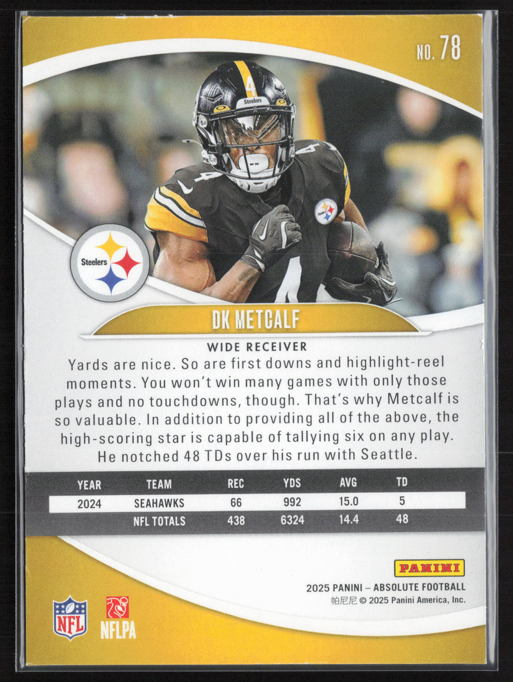 2025 Panini Absolute #78 DK Metcalf Retail