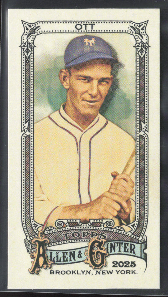 2025 Topps Allen & Ginter #317 Mel Ott Mini Allen & Ginter Back
