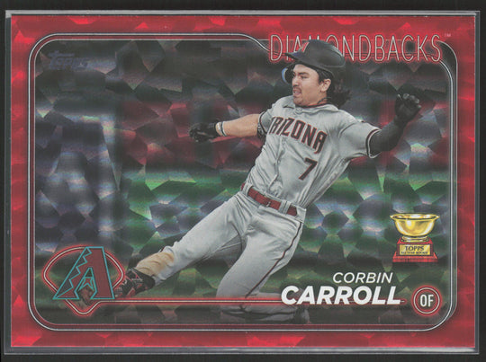 2024 Topps #156 Corbin Carroll Red Crackle Foil #/199