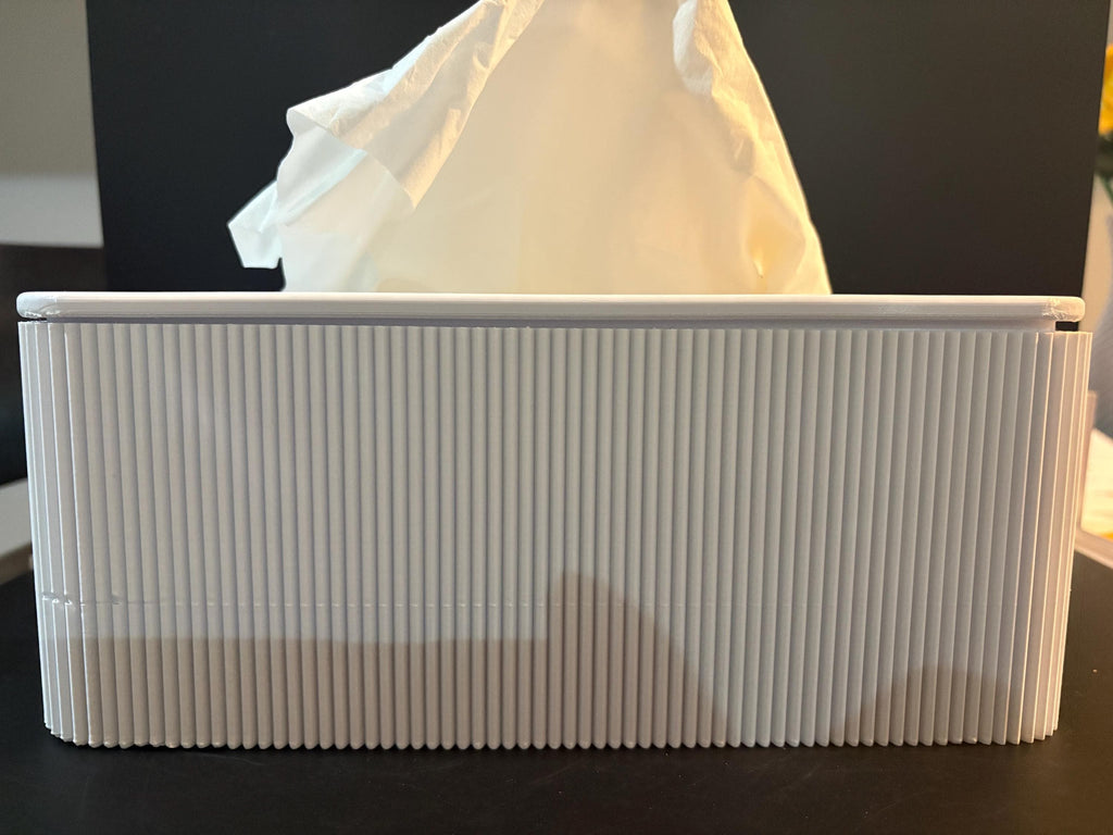 Niza Ribbed Tissue Box – Minimalist 3D Printed Modern Tissue Holder