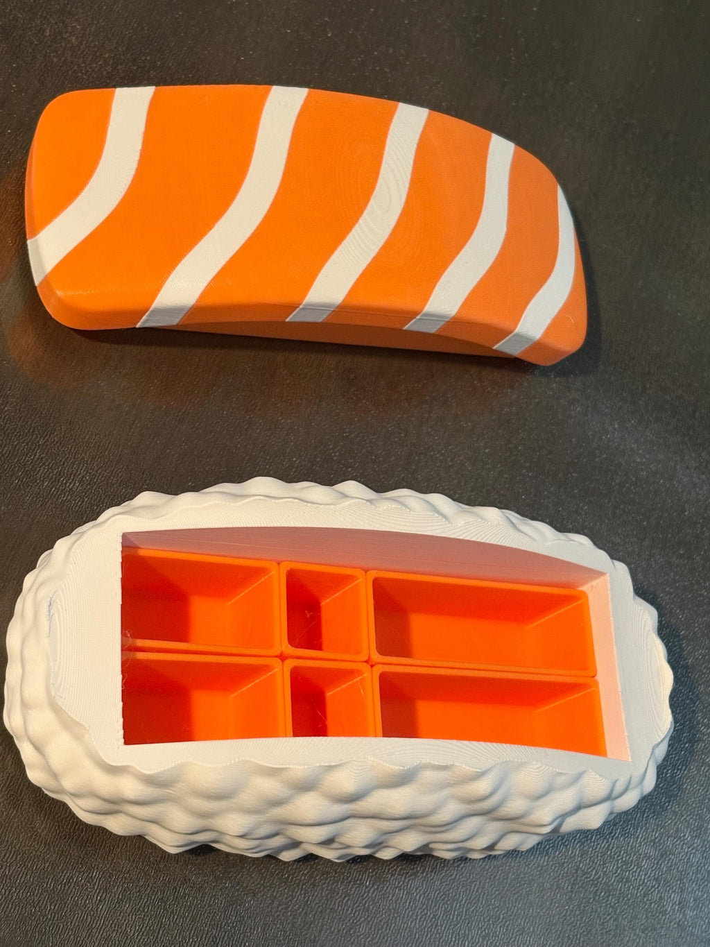 Nigiri Bento Organizer Box – Sushi-Inspired Storage with Modular Compartments | Fun Desk or Craft Organizer