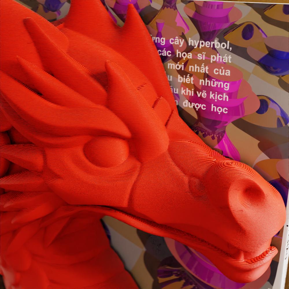 Dragon Book Holder – Fantasy-Themed 3D Printed Shelf Decor by Cubee x KrakenSTL