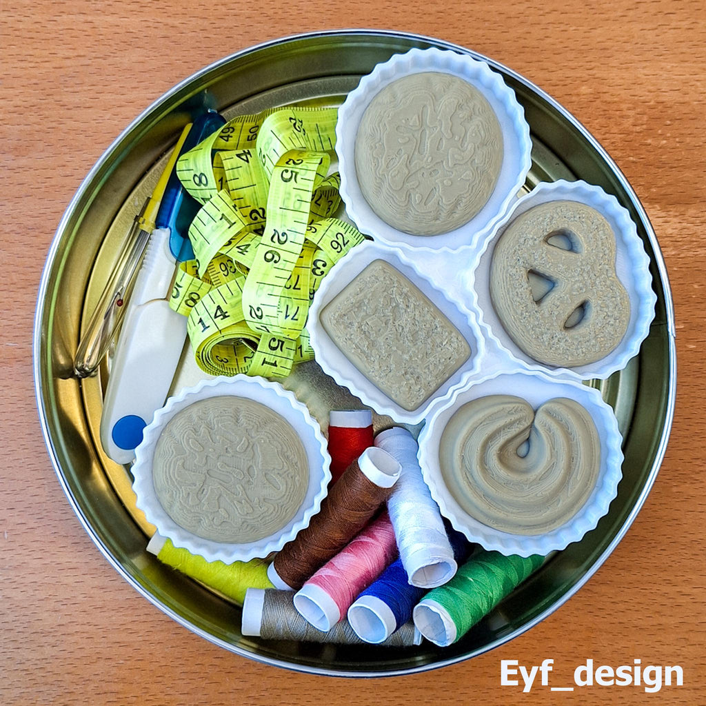Butter Cookie Tin Organizer: Sewing & Craft Storage - Upcycled Danish Tin