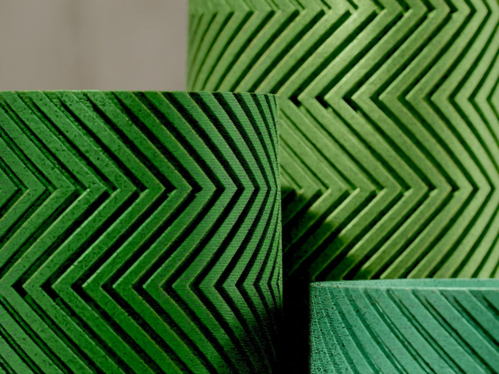 3D Printed Herringbone Small Planter: Modular EvolvePlanter System