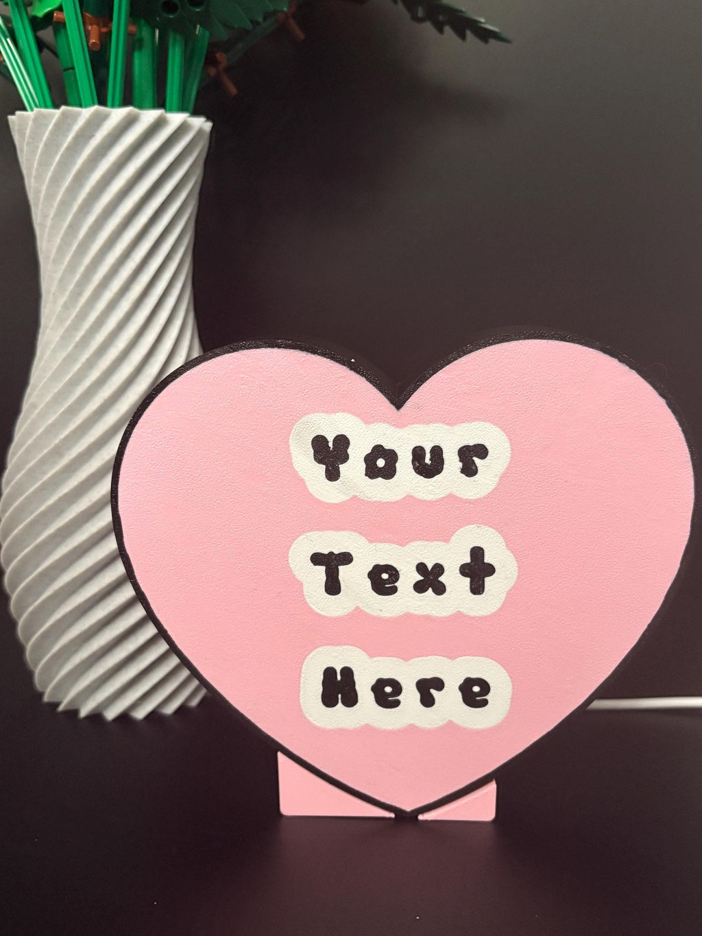 Personalized Heart Light Box: Custom Name LED Romantic Night Light