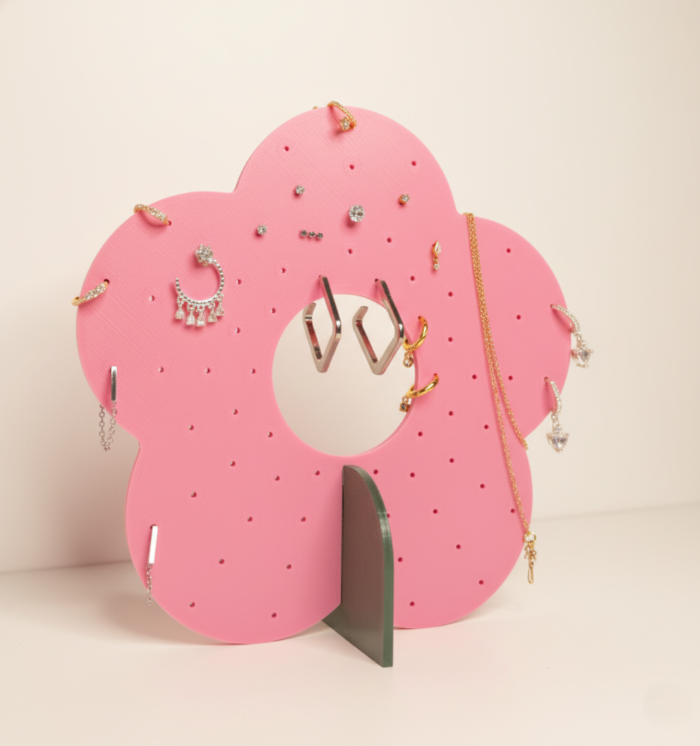 Two-Piece Jewelry Stand – Elegant Earring Holder & Organizer | 3D Printed Decorative Display for Bedroom or Vanity