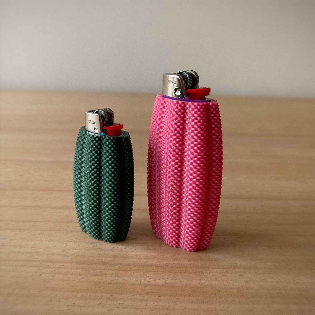 Lume Bic Lighter Case | Modern 3D Printed Lighter Cover | Minimalist Reusable Bic Sleeve | Gift for Smokers & Candle Lovers