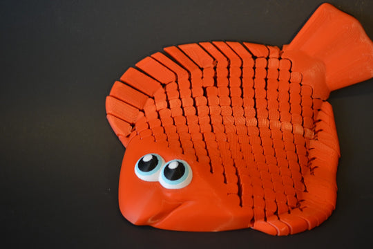Floppy Flounder – 3D Printed Articulating Fish Toy | Ocean-Inspired Fidget Desk Buddy | Fun Flexible Sea Creature Gift