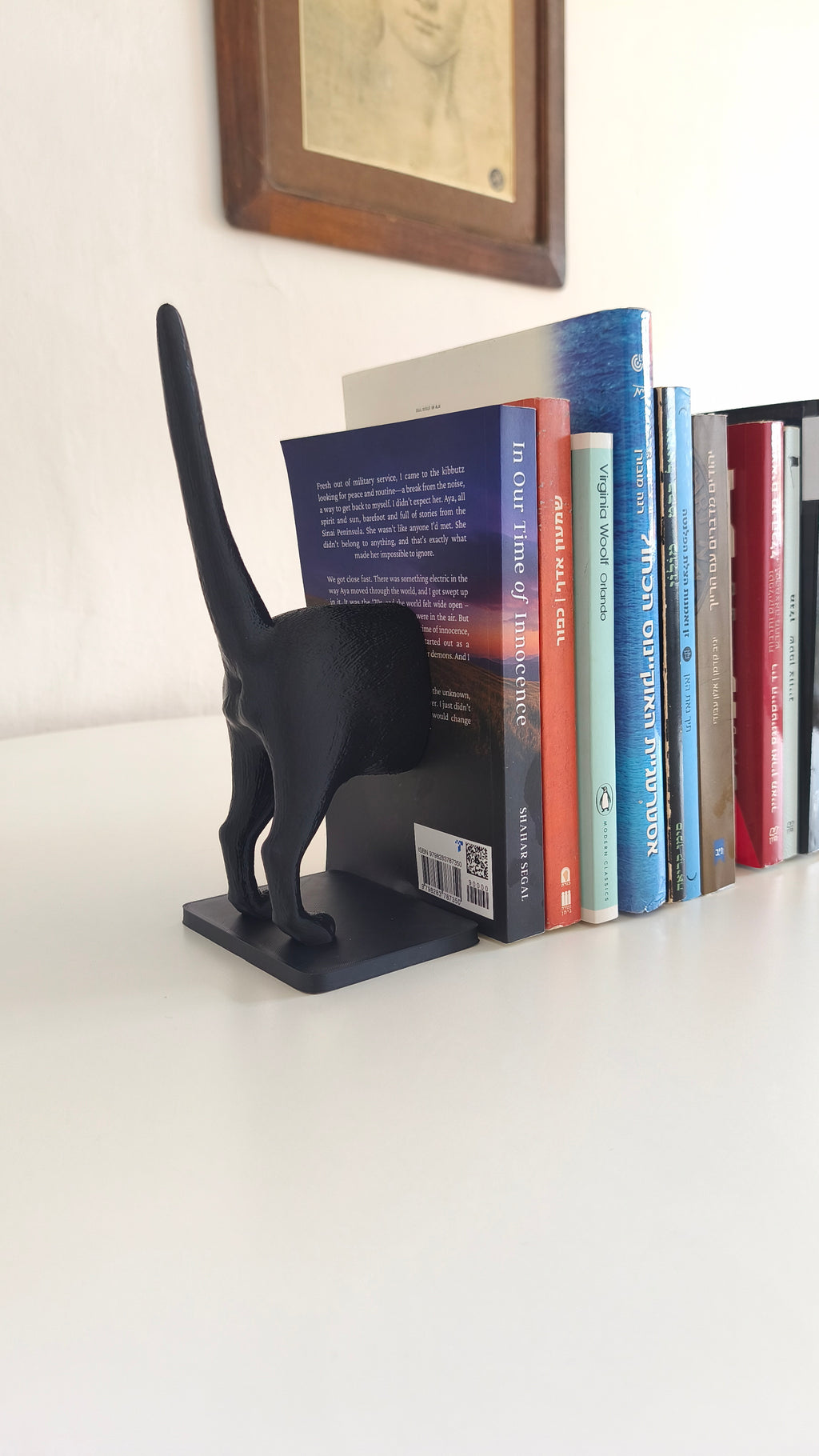 Cat Bookend – 3D Printed Two-Piece Cat Bookends | Modern Animal Lover Shelf Décor | Perfect Gift for Cat Owners and Readers