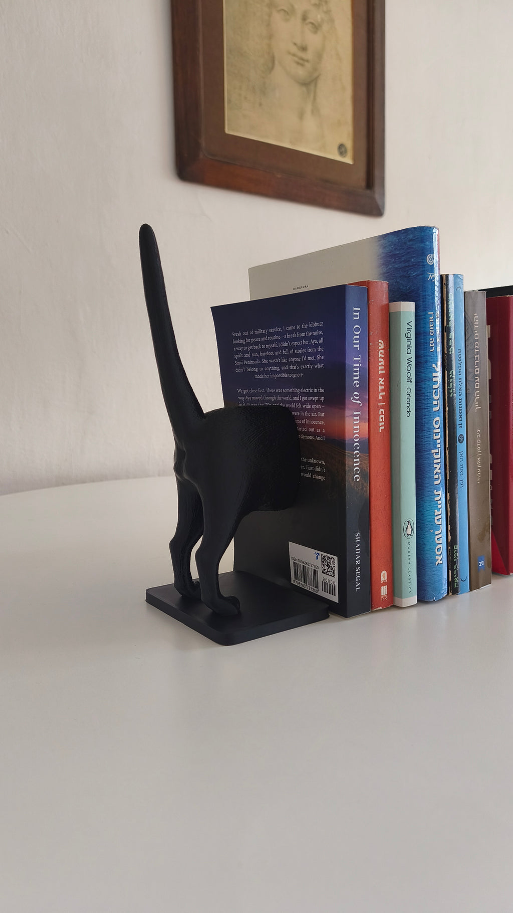 Cat Bookend – 3D Printed Two-Piece Cat Bookends | Modern Animal Lover Shelf Décor | Perfect Gift for Cat Owners and Readers