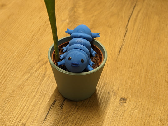 🪱 Tardigrade – Articulated Figure Keychain