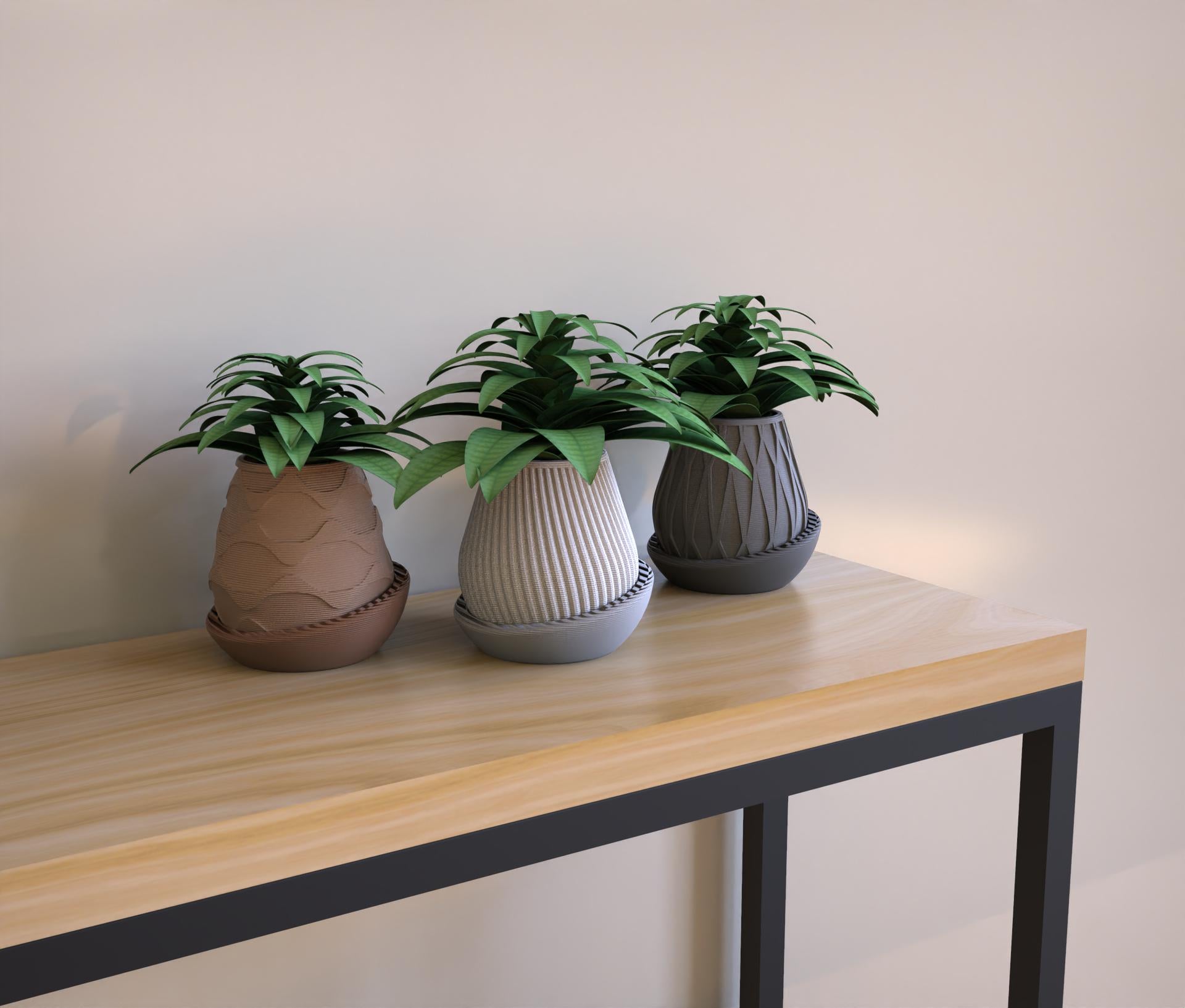 Minimalist Desk Planter: Modern Indoor Plant Pot, Cubee x KrakenSTL Design