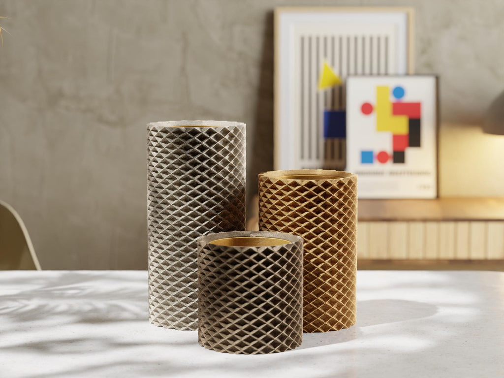 Rhombus Tall Planter Shell – Large Geometric 3D Printed Pot for EvolvePlanter System