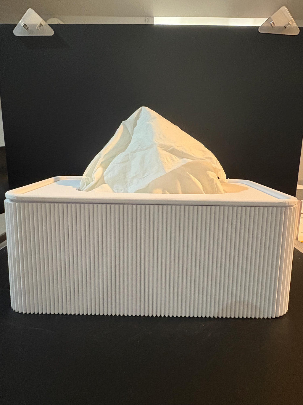 Niza Ribbed Tissue Box – Minimalist 3D Printed Modern Tissue Holder