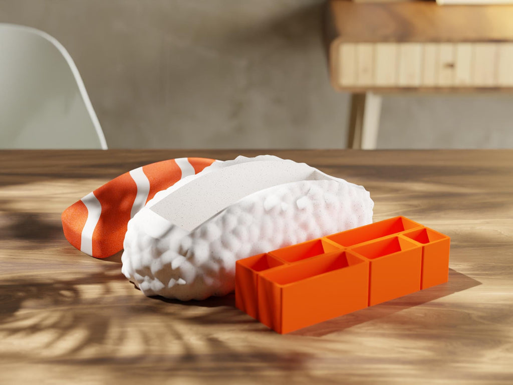 Nigiri Bento Organizer Box – Sushi-Inspired Storage with Modular Compartments | Fun Desk or Craft Organizer