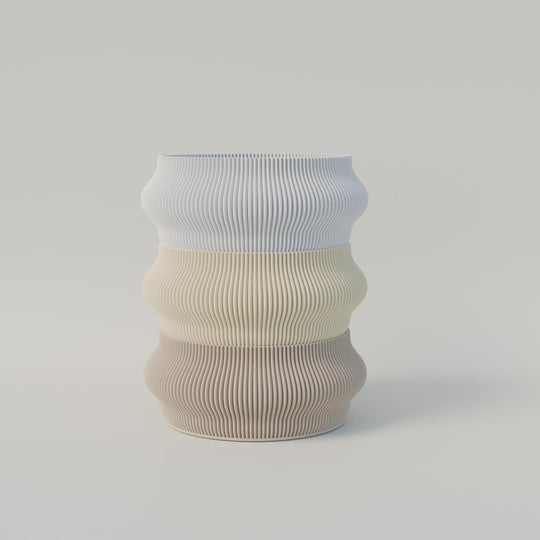 Modern Wave Design Organizer Tray: Stackable Minimalist Storage