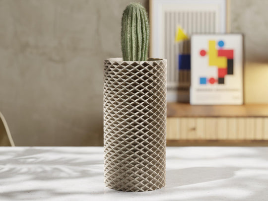 Rhombus Tall Planter Shell – Large Geometric 3D Printed Pot for EvolvePlanter System